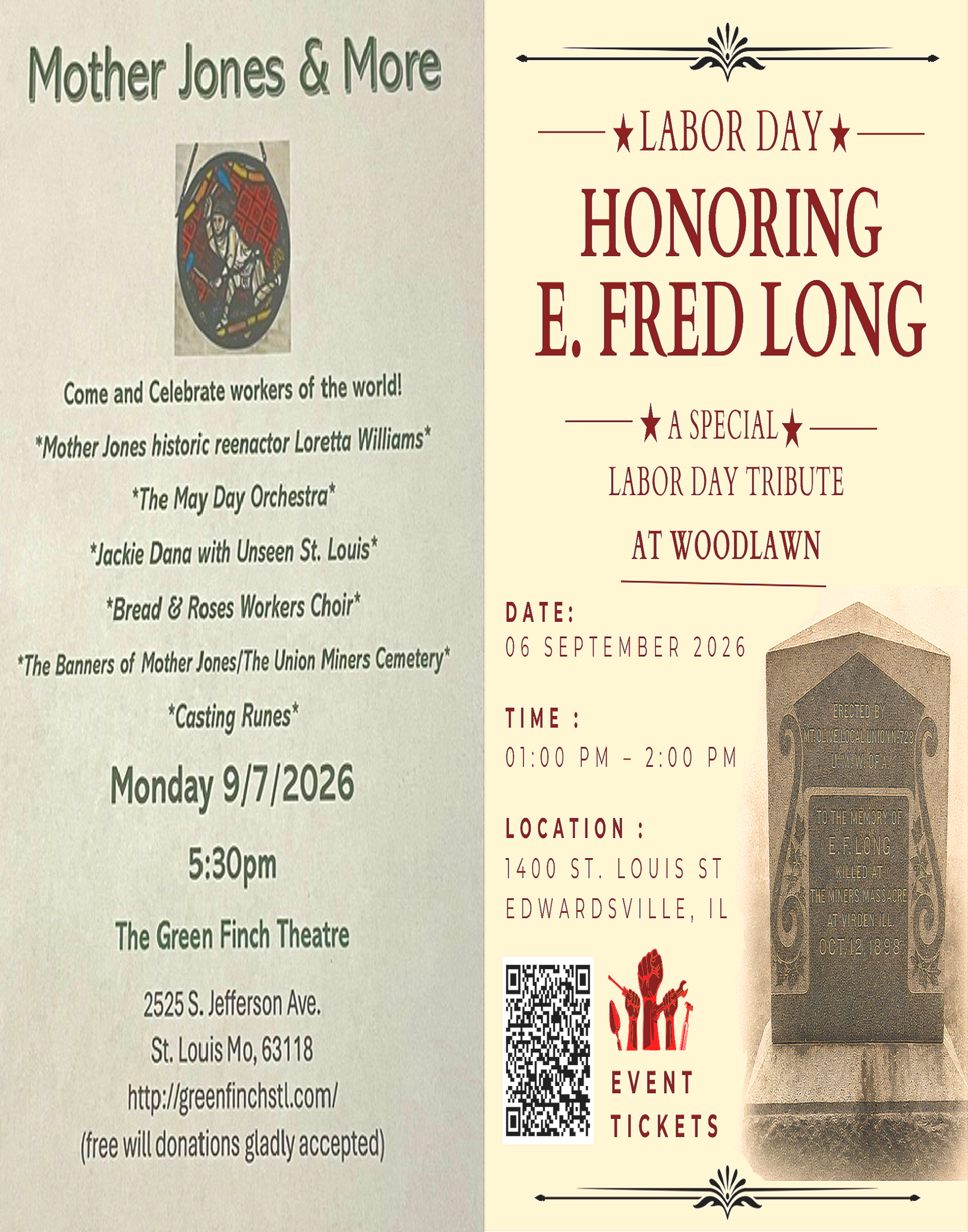 Mother Jones Labor Day Events