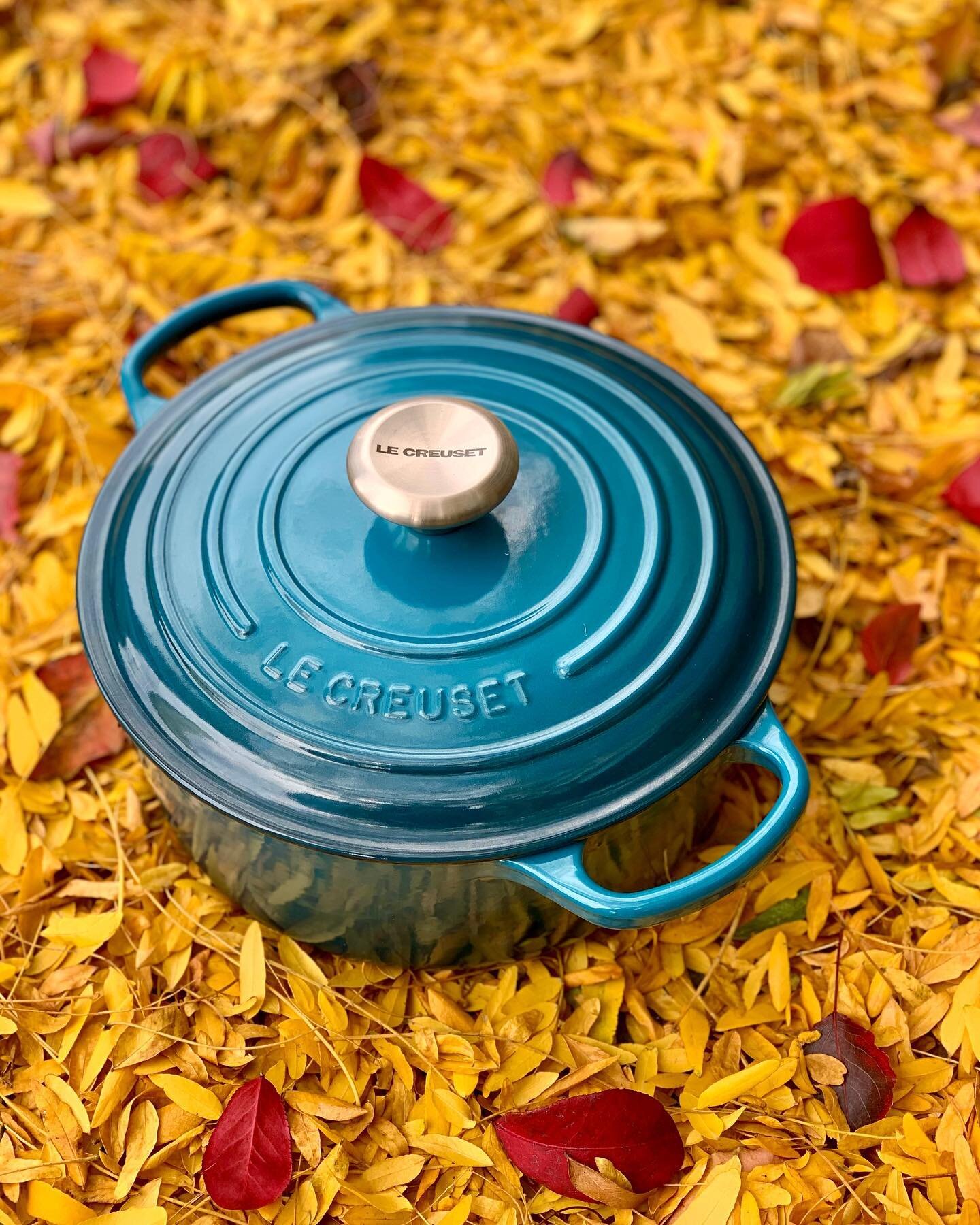 GIVEAWAY: Just in time for cozy season, @lecreuset and @mailleus have teamed up for an ooh la la-worthy giveaway. Enter for a chance to win one of three (3) Le Creuset 4.5-quart Dutch Ovens (in just-released color Deep Teal) and gourmet Maille mustar