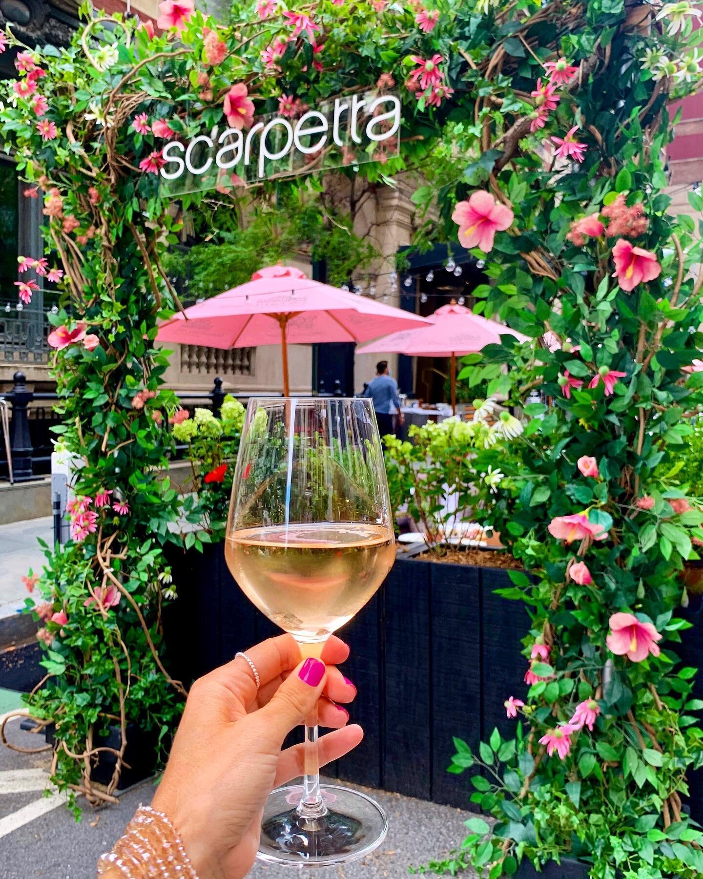 Aperitivo al fresco 🍷🌸
Outdoor dining is blooming in New York &mdash; and there&rsquo;s still plenty of time to take in all the stunning setups spilling onto the city&rsquo;s sidewalks and streets (rooftops, too). Scarpetta's Outdoor Garden Café, 