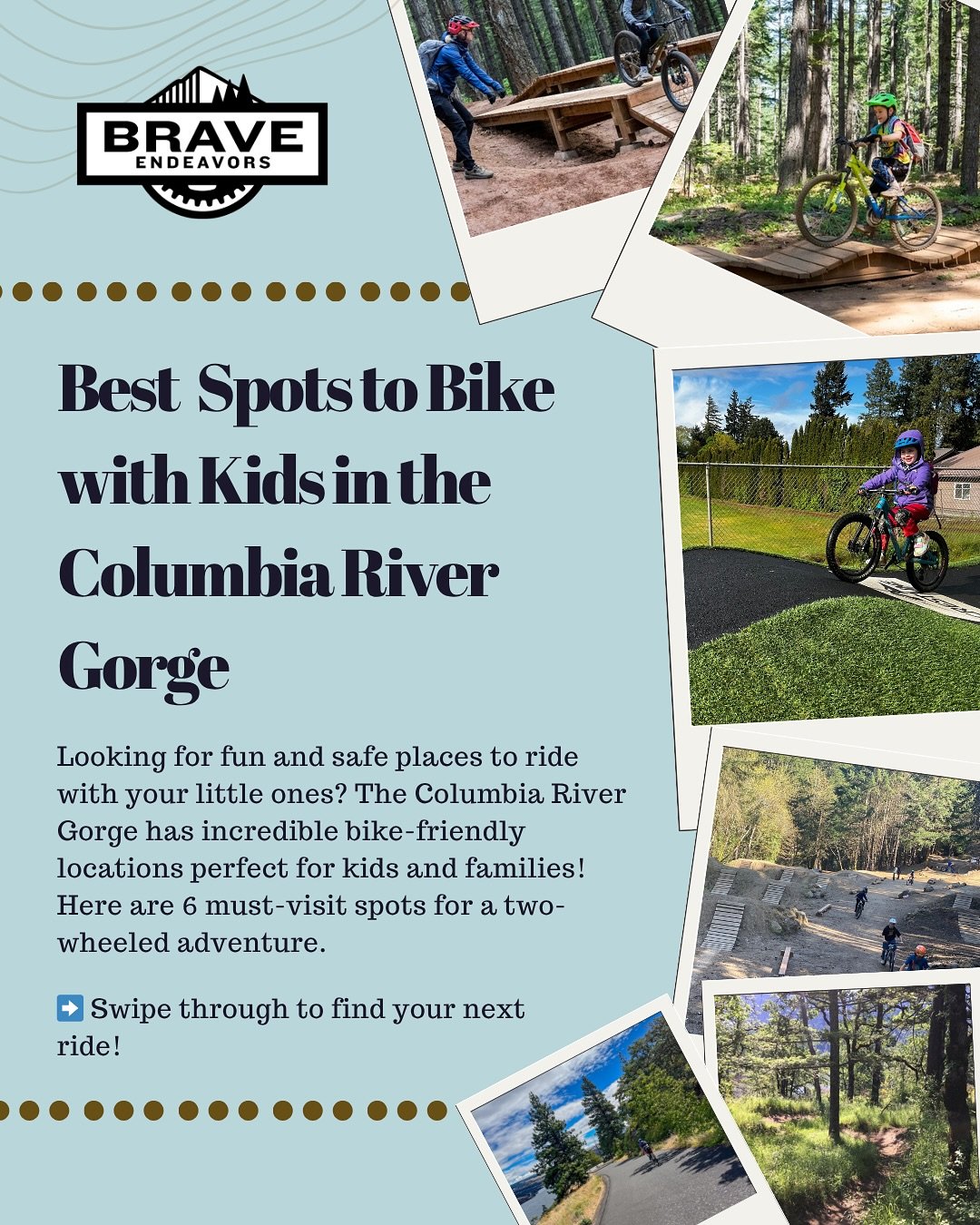 Great resource if you live in, or are visiting Hood River or the Columbia River Gorge and have kids who mountain bike!

Check out these 6 Spots for fun bike adventures w kids year round. 

If you&rsquo;re looking for more mountain biking tips (or pro