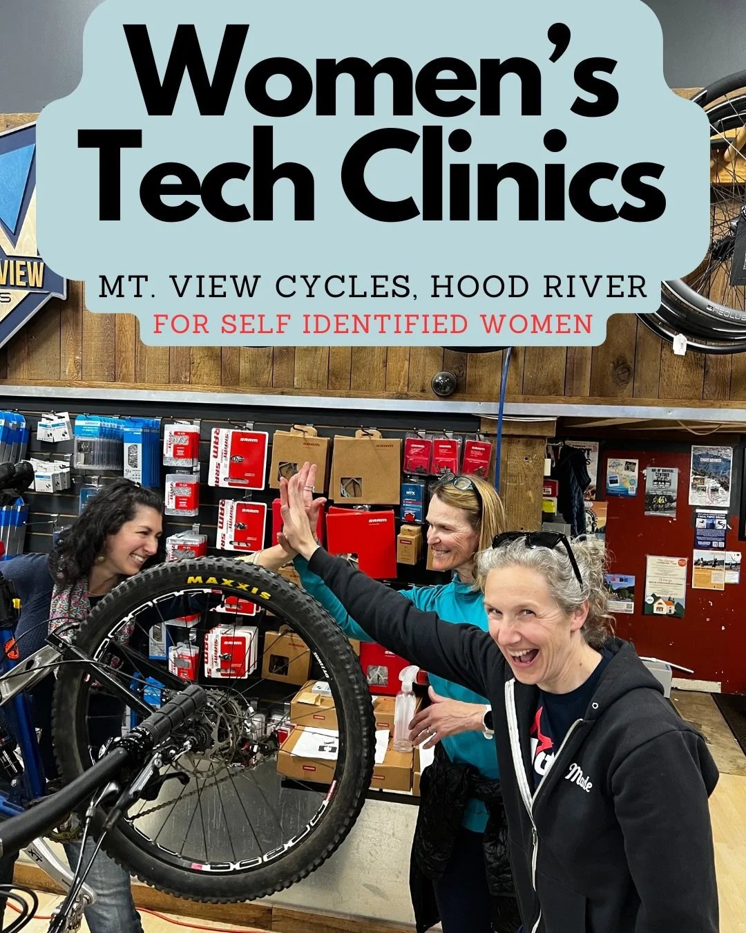 Women&rsquo;s MTB Tech Clinics are back!

These clinics are for you if you&rsquo;ve ever said or thought the following:

😳&ldquo;I don&rsquo;t want to ride by myself bc I&rsquo;m afraid to get a flat?&rdquo;😱

😳&rdquo;oh the man in my life takes c