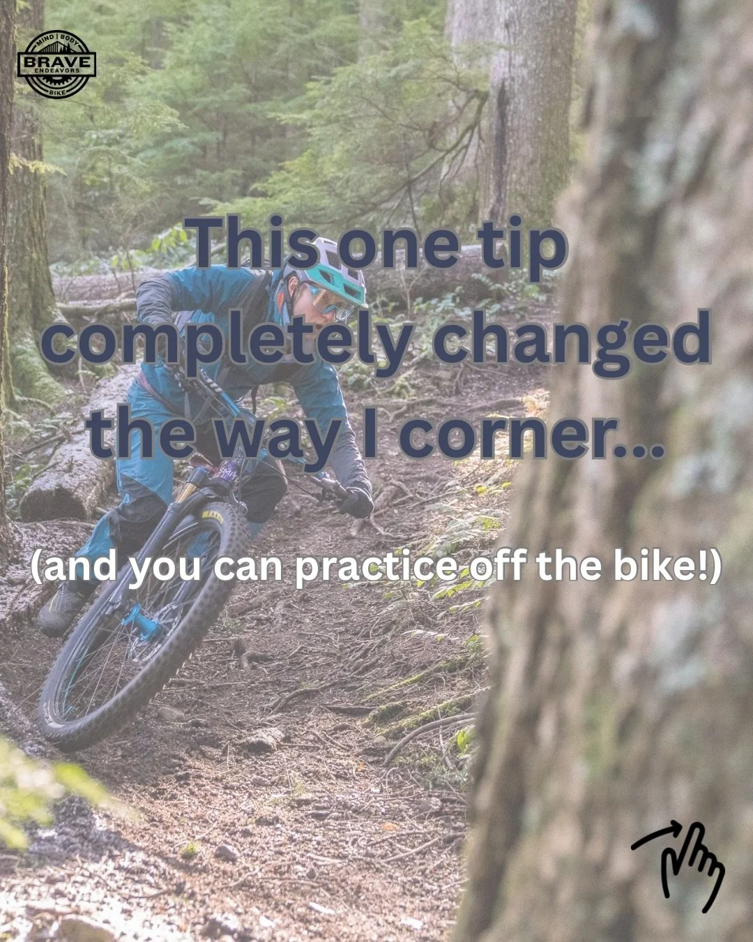Want to improve your MTB cornering skills??

Think about opposite hand - foot pressure! 

Practice off the bike, then apply it to your riding 🙌🚵&zwj;♀️

Want in person coaching? 🙋&zwj;♀️🙋&zwj;♀️🙋&zwj;♀️

We have cornering specific classes in Hoo