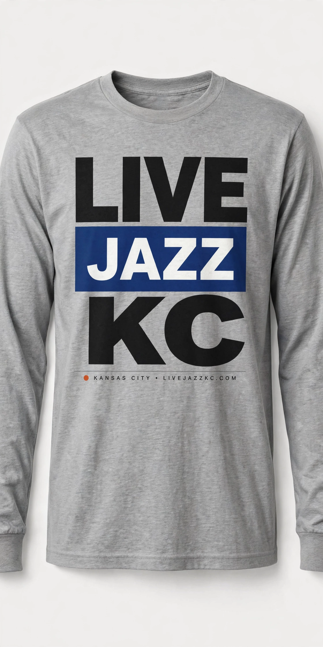 Blue Note Long Sleeve in Heather Gray
