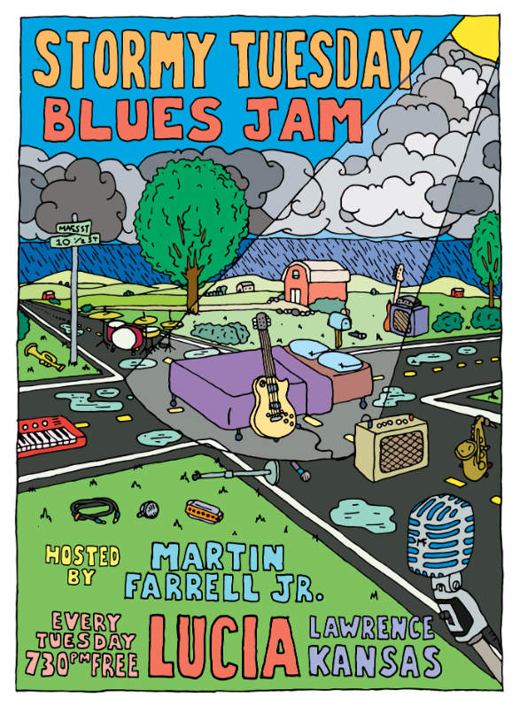 Stormy Tuesday Blues Jam at Lucia in Lawrence