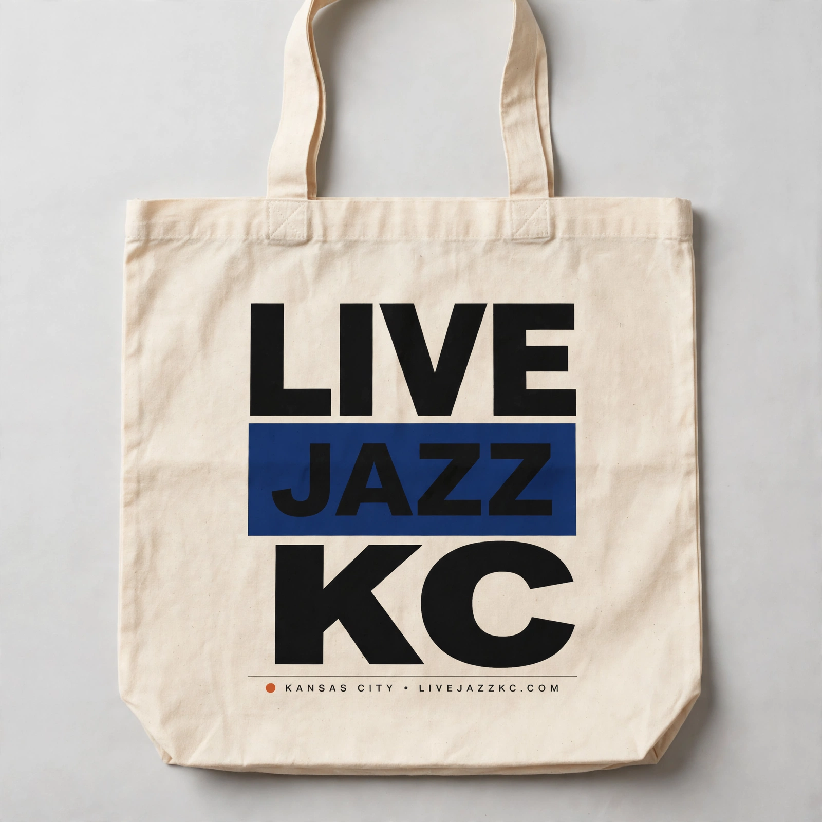 Blue Note Tote in Natural — full bag