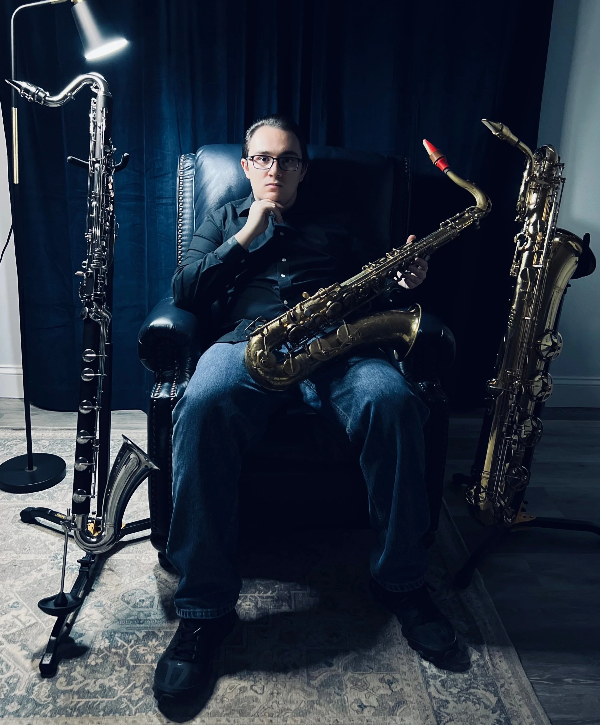 Tate Berry, woodwind specialist and assistant director of the HS All-Star Big Band
