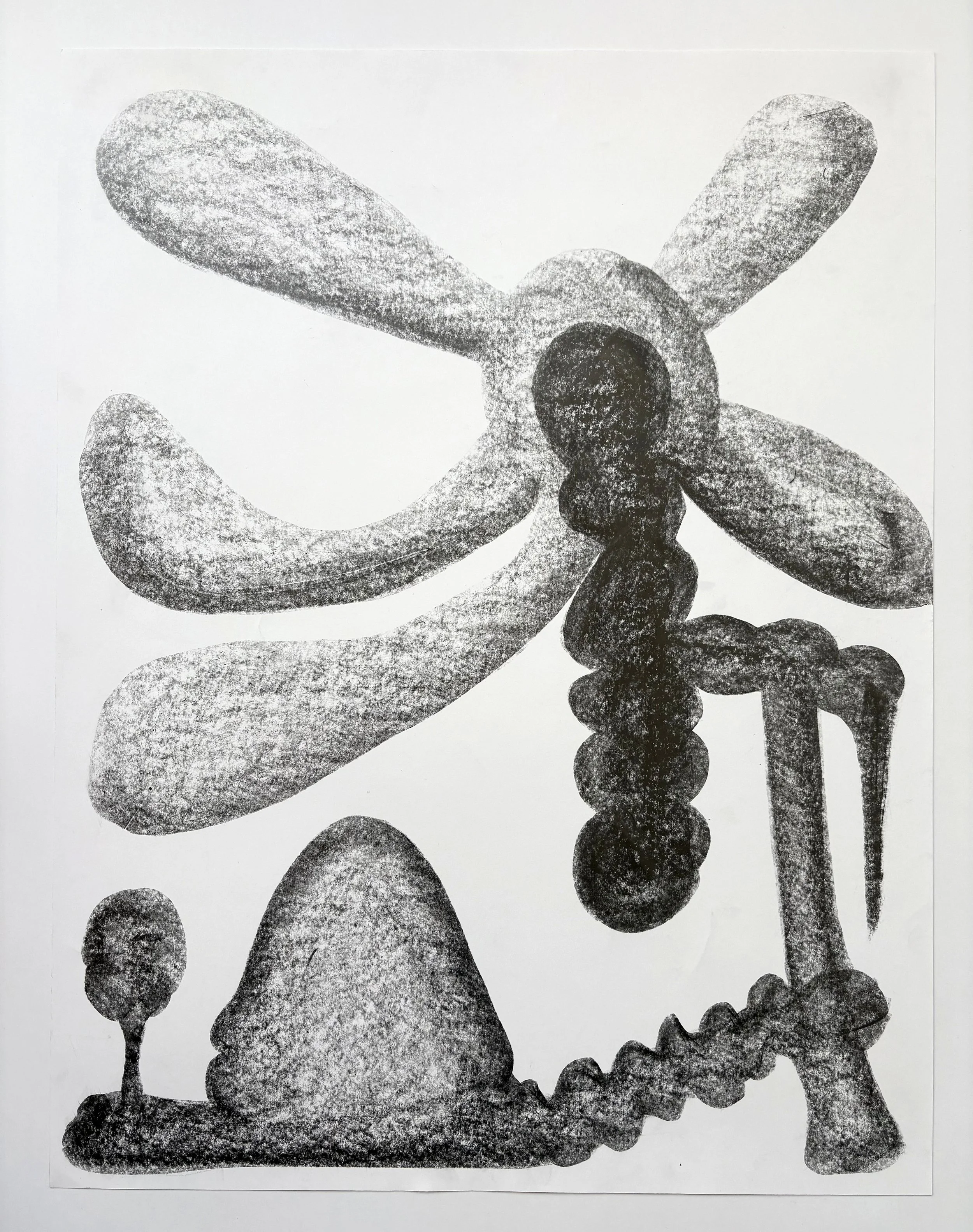    Dreams of Scale,   2026. Pencil on paper. 65 × 50 cm 
