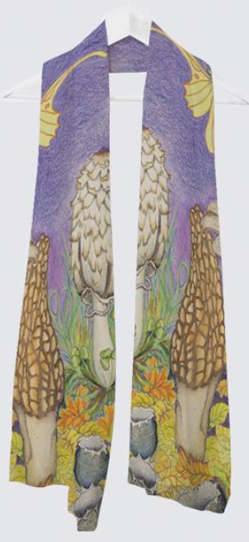 FOULARD - PAPILON LUNE MORILLE