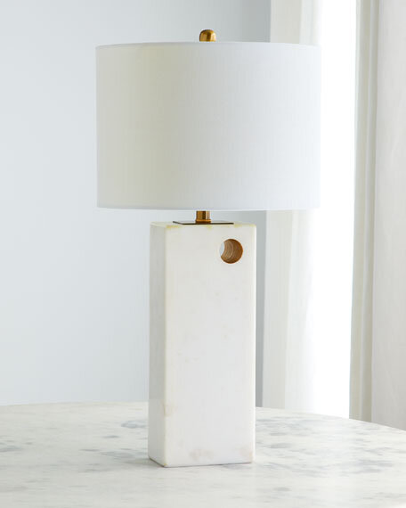 Bella White Marble Table Lamp With, Tahari Home Gold Table Lamp