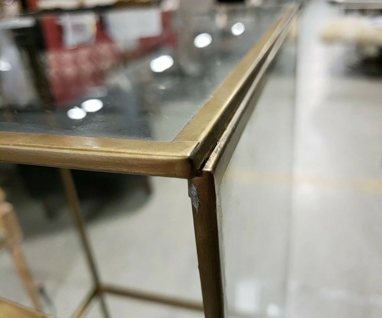 Regina Andrew Design Tall Curio Table In Antique Brass Homenclature