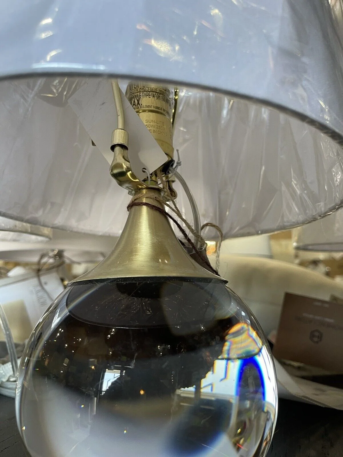 Regina Andrew Design Fluted Crystal Ball Lamp in Gold ??? Homenclature