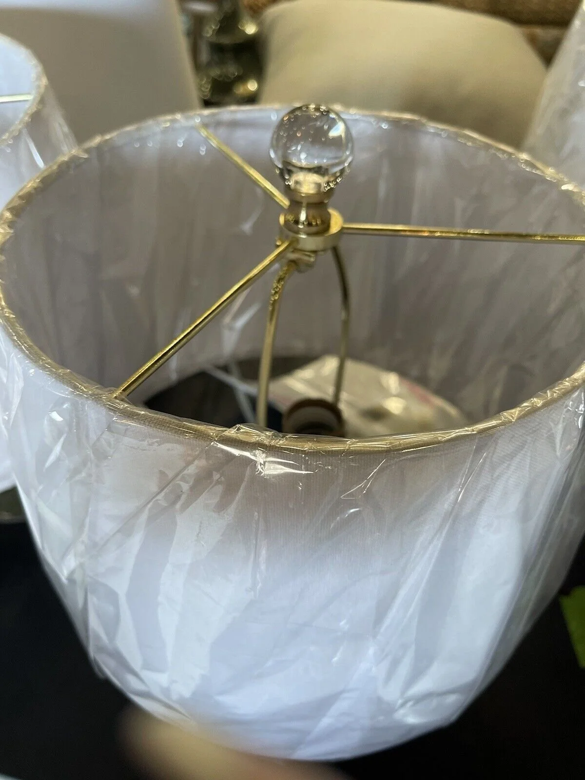 Regina Andrew Design Fluted Crystal Ball Lamp in Gold ??? Homenclature