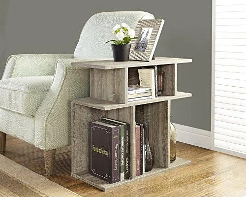 Dark Taupe Reclaimed-Look Side Table