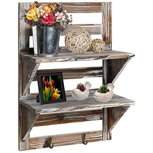 Woodwall Mounted Organizer Shelves 