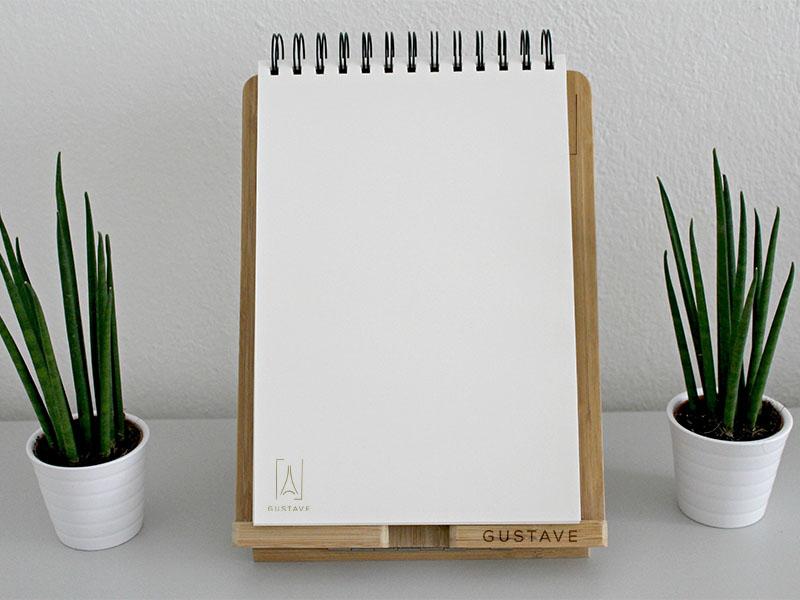 Gustave Natural Style Wood Standing Easel