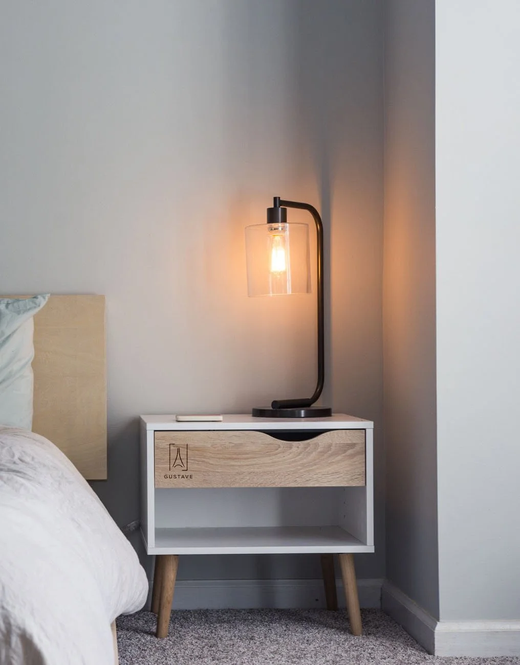 Gustave 2-Tier Side Table - Night Stand