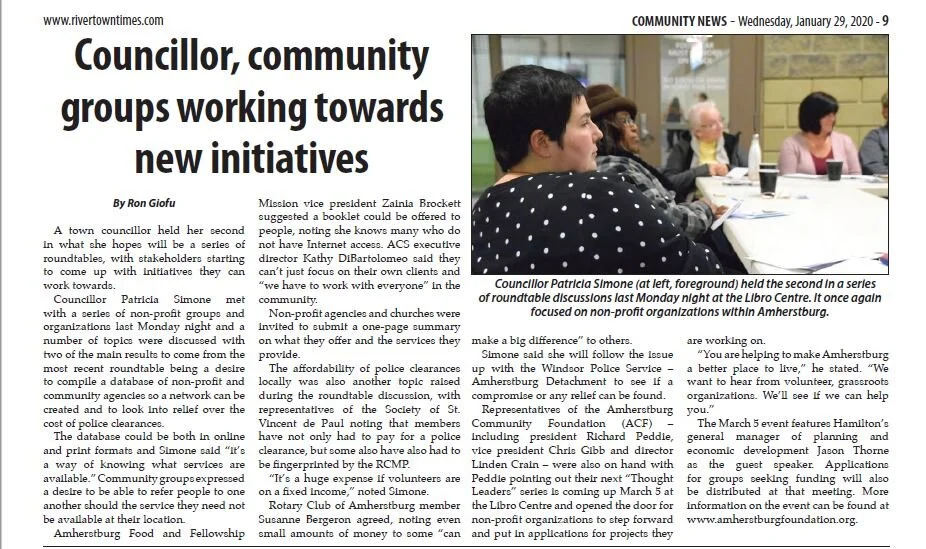 Councillor, Community Groups working towards new initiatives