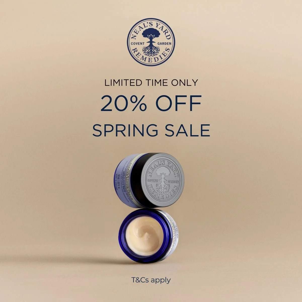 The Neal&rsquo;s Yard Spring sale is now on until April 6th
20% off selected products 

Love the Orange Flower facial oil I use in treatments? its now &pound;24 save &pound;6

Wanna give Wild Rose Beauty Balm a try now &pound;32 Save &pound;8 (unboxe