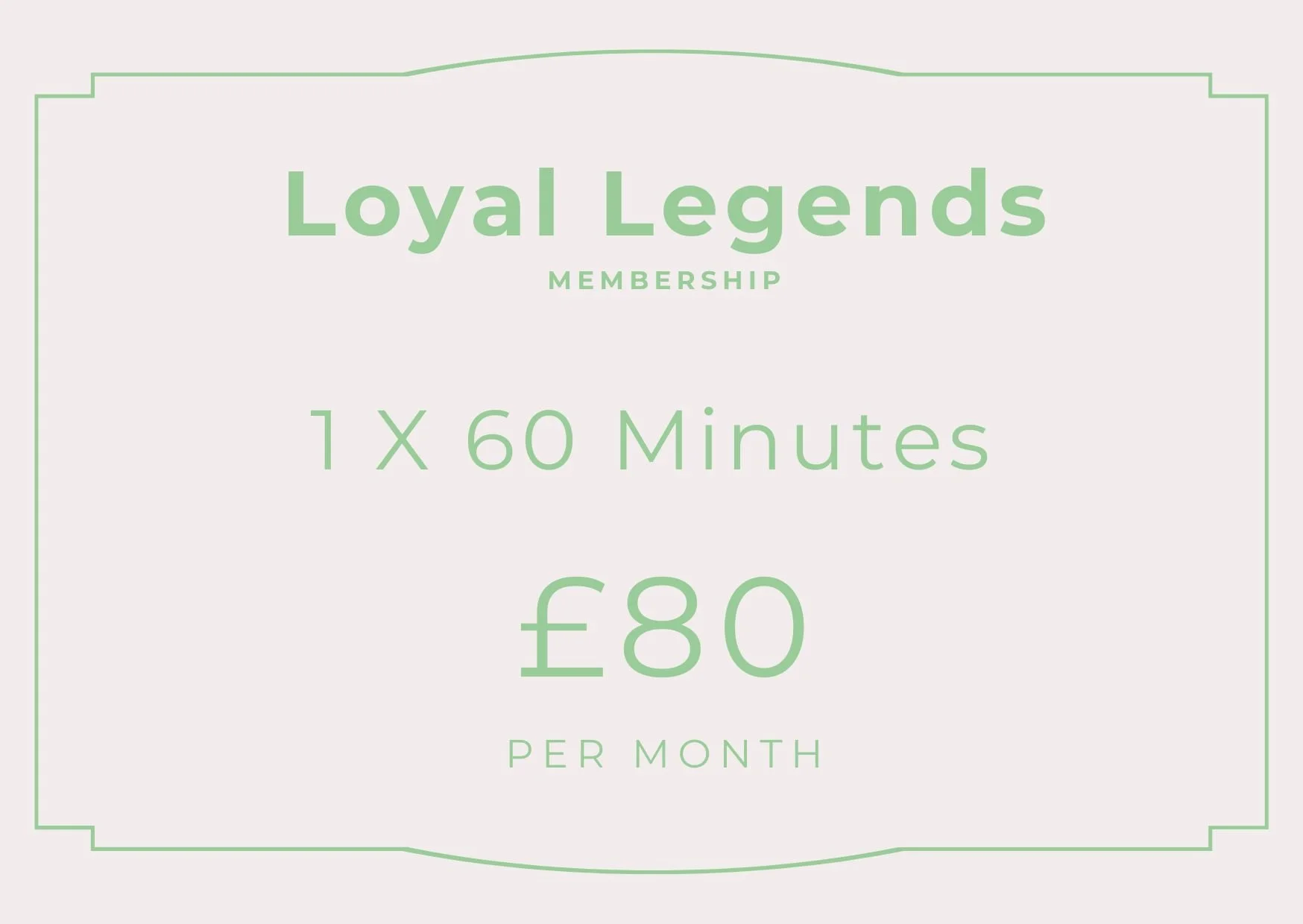 60 minute membership