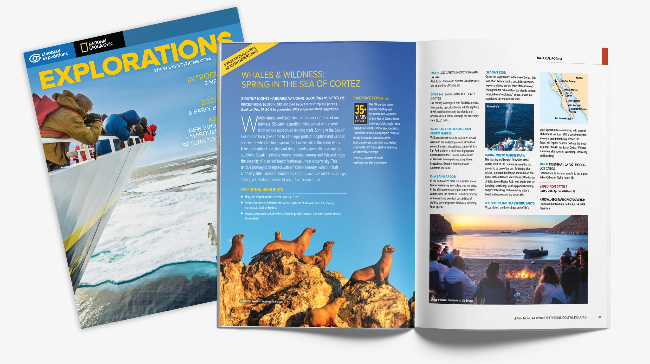 EXPLORATIONS COMPENDIUM Photo used: Barbeque dinner on the beach of Ensenada Grande, Isla Partida, Espiritu Santo.