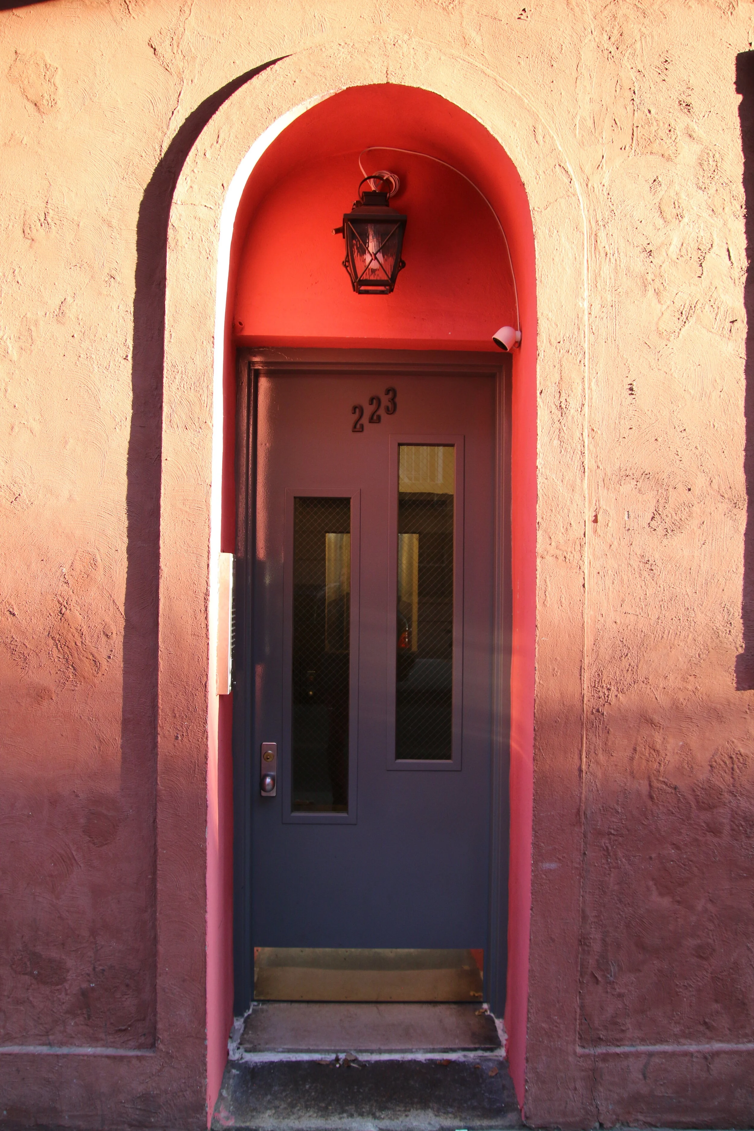  Greenwich Village doorway at sunset, Manhattan. 