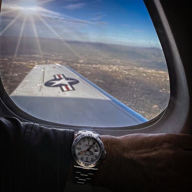 Rolex Explorer II &amp; Airforce Saberliner - hitching a ride with The Patriots Jet Team and missing my Daytona, but inspired by Ed Viesturs, world-class high-altitude mountaineer (and grounded human) who said knowing when to turn around is the key t