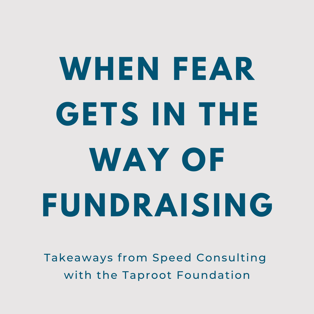 Speed Consulting: When Fear Gets in the Way of Fundraising 
