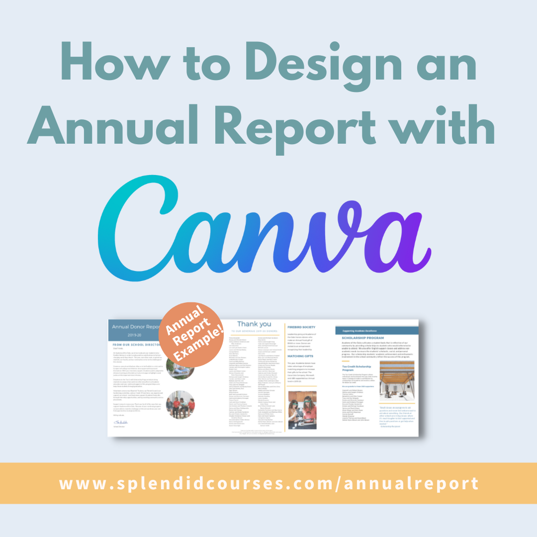 HOW TO DIY A NONPROFIT ANNUAL REPORT
