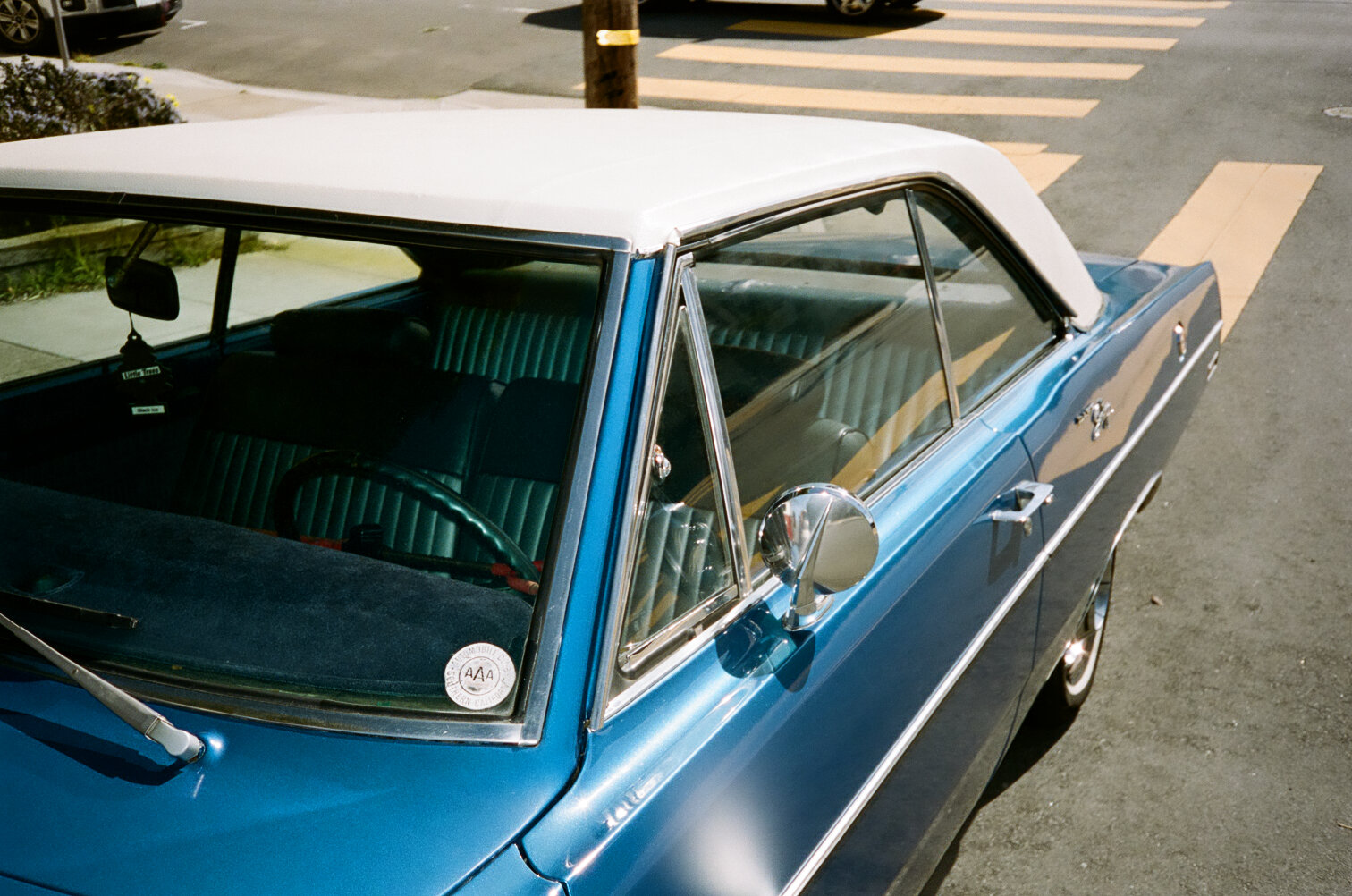 Blue Oldie Car (shot on 35mm film)
