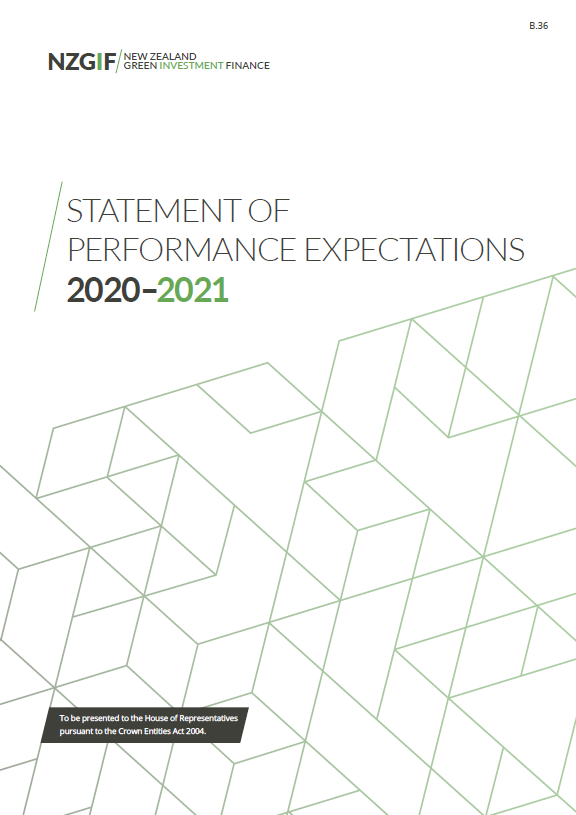 B.36 NZGIF Statement of Performance Expectations 2020–21