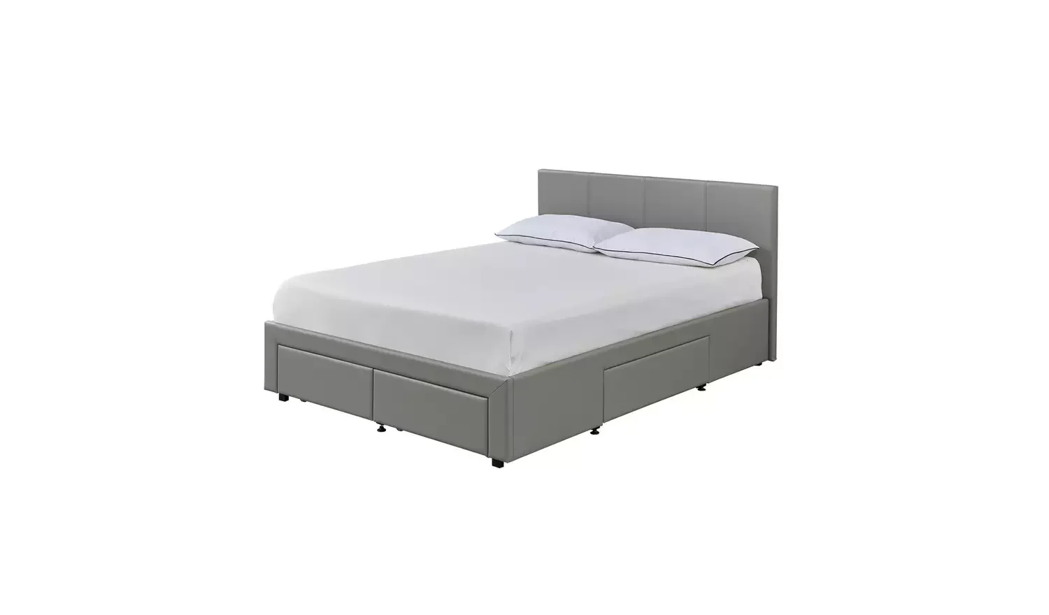 4 Drawer Double Bed Frame in Grey