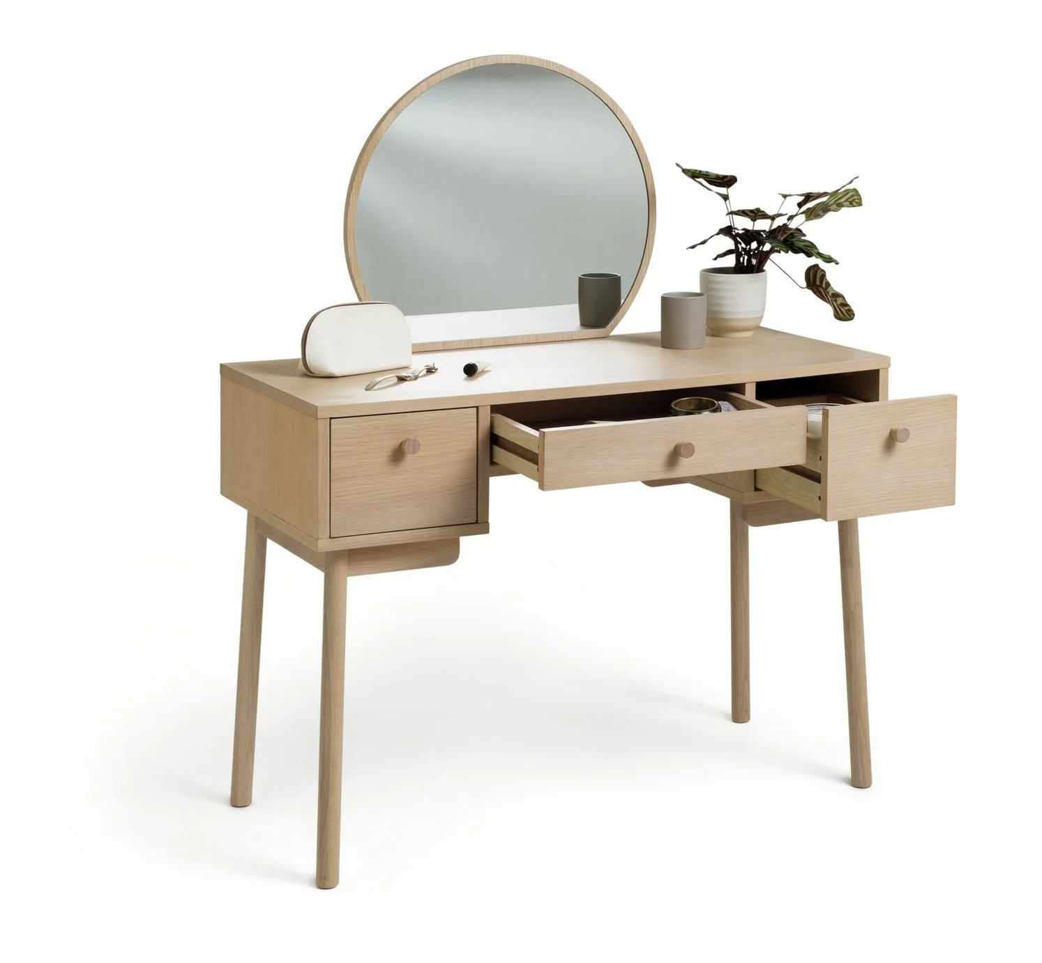 Habitat Moorlands 3 Drawer Dressing Table - Light Oak Veneer 12999308_2.jpg