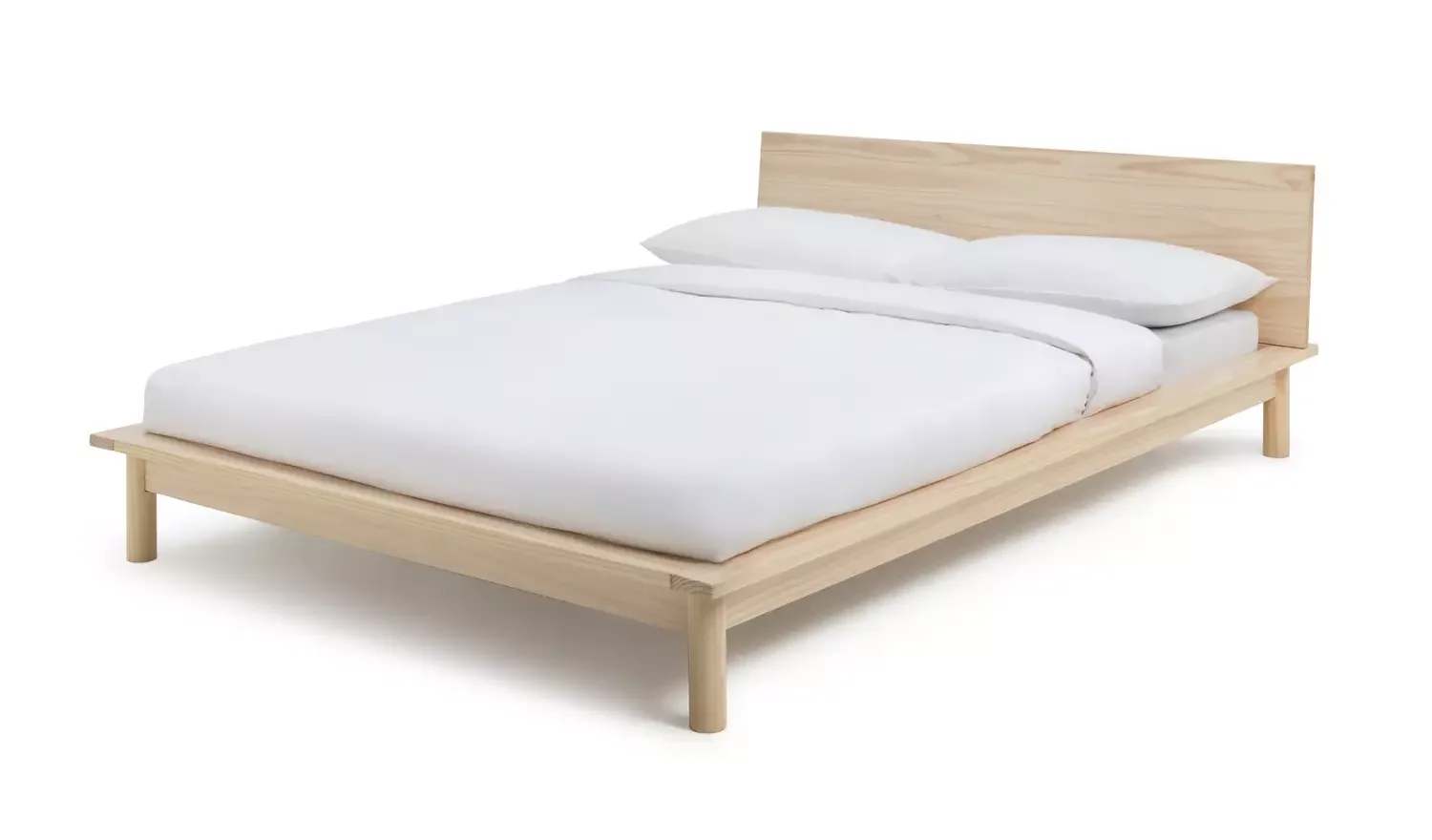 Double Wooden Platform Bed Frame - Natural