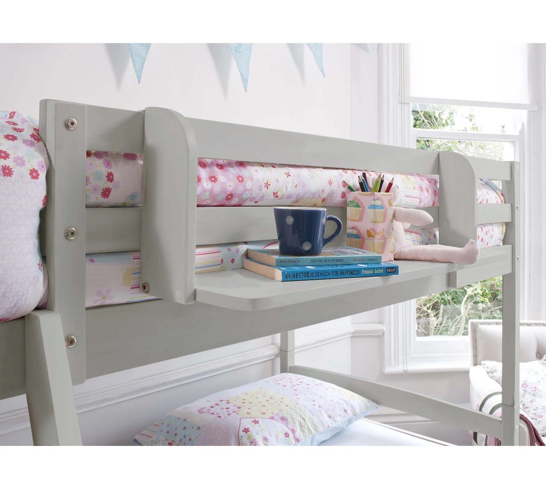 Single Shelf in Grey for Bunk or Cabin Bed — N&N