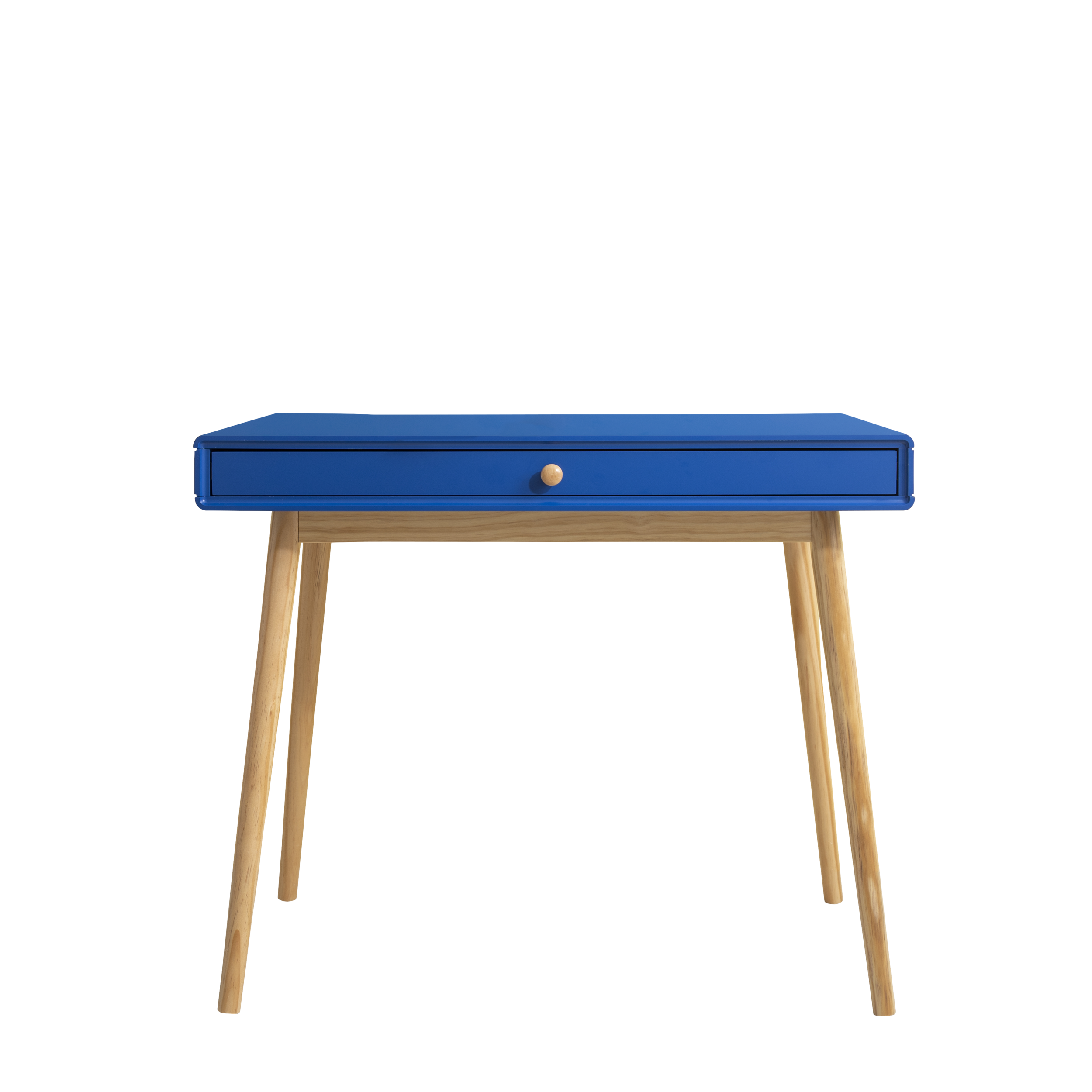 Office Desk with Pine Legs in Blue — Furniture Warehouse