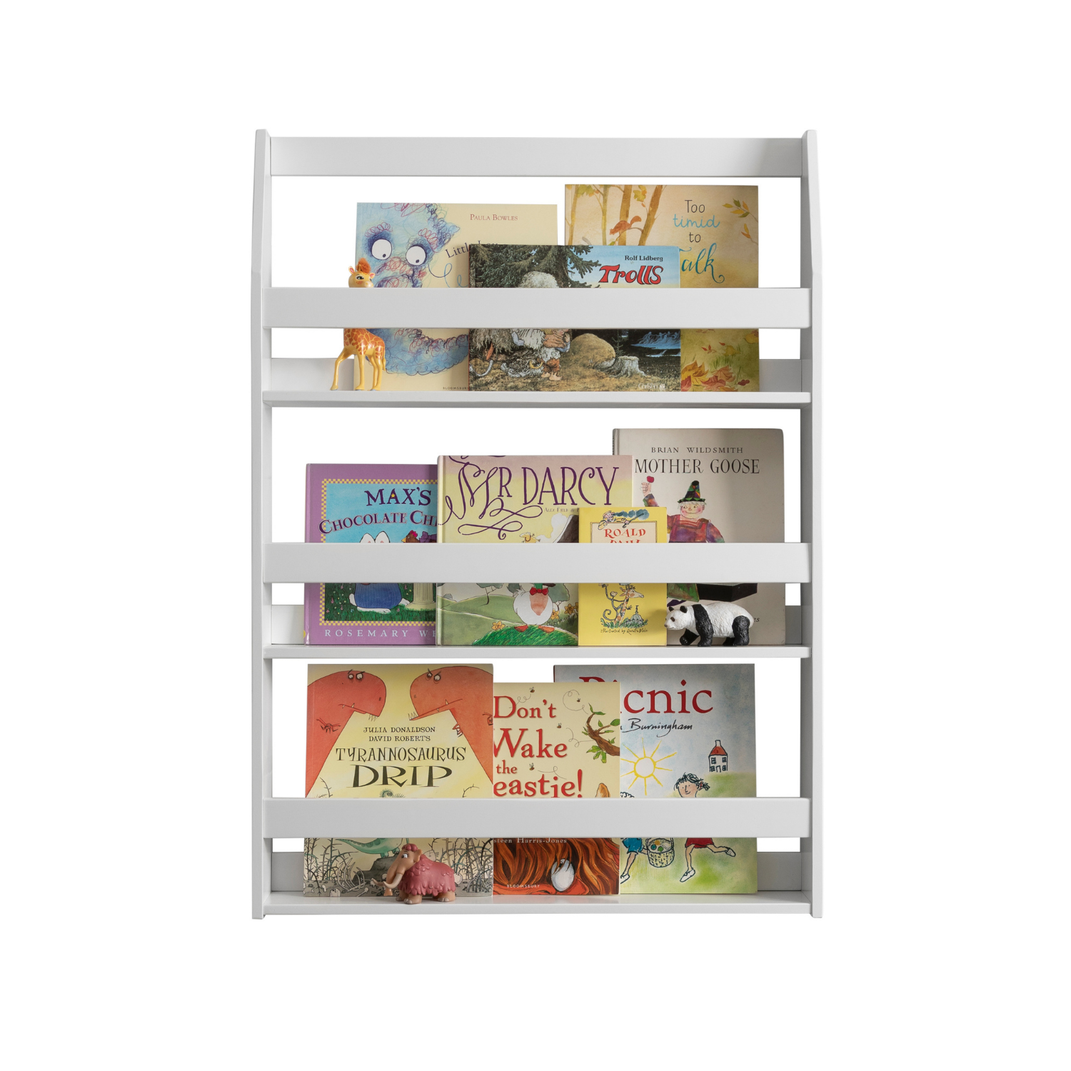 Display 3 Shelf Wall Mounted Bookcase in White