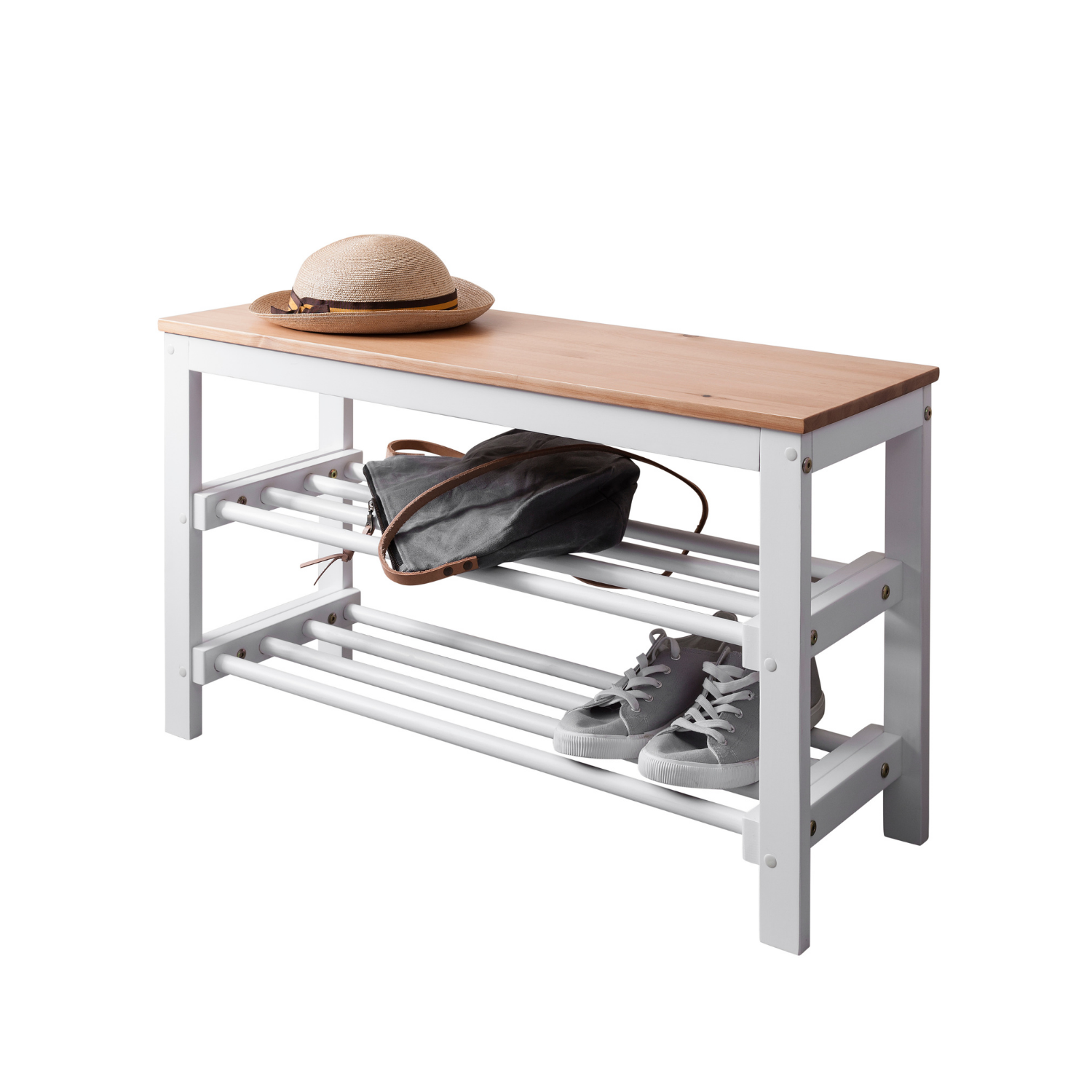 Shoe Storage in White and Pine