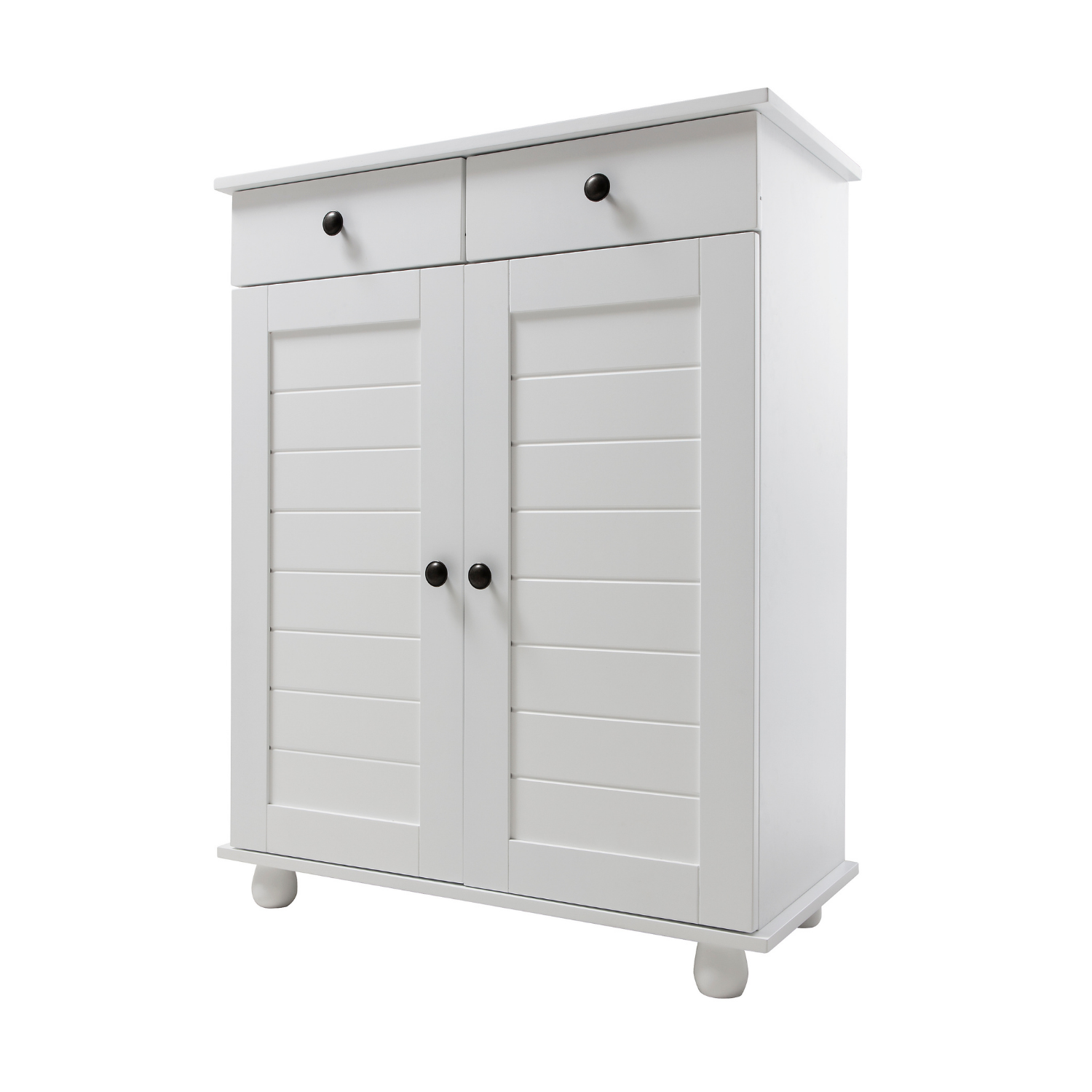 White Shoe Cabinet with Drawer