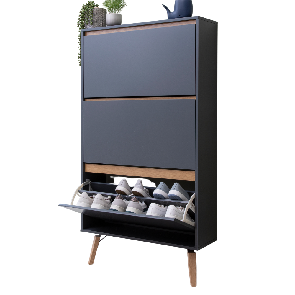 Shoe Storage in Dark Grey