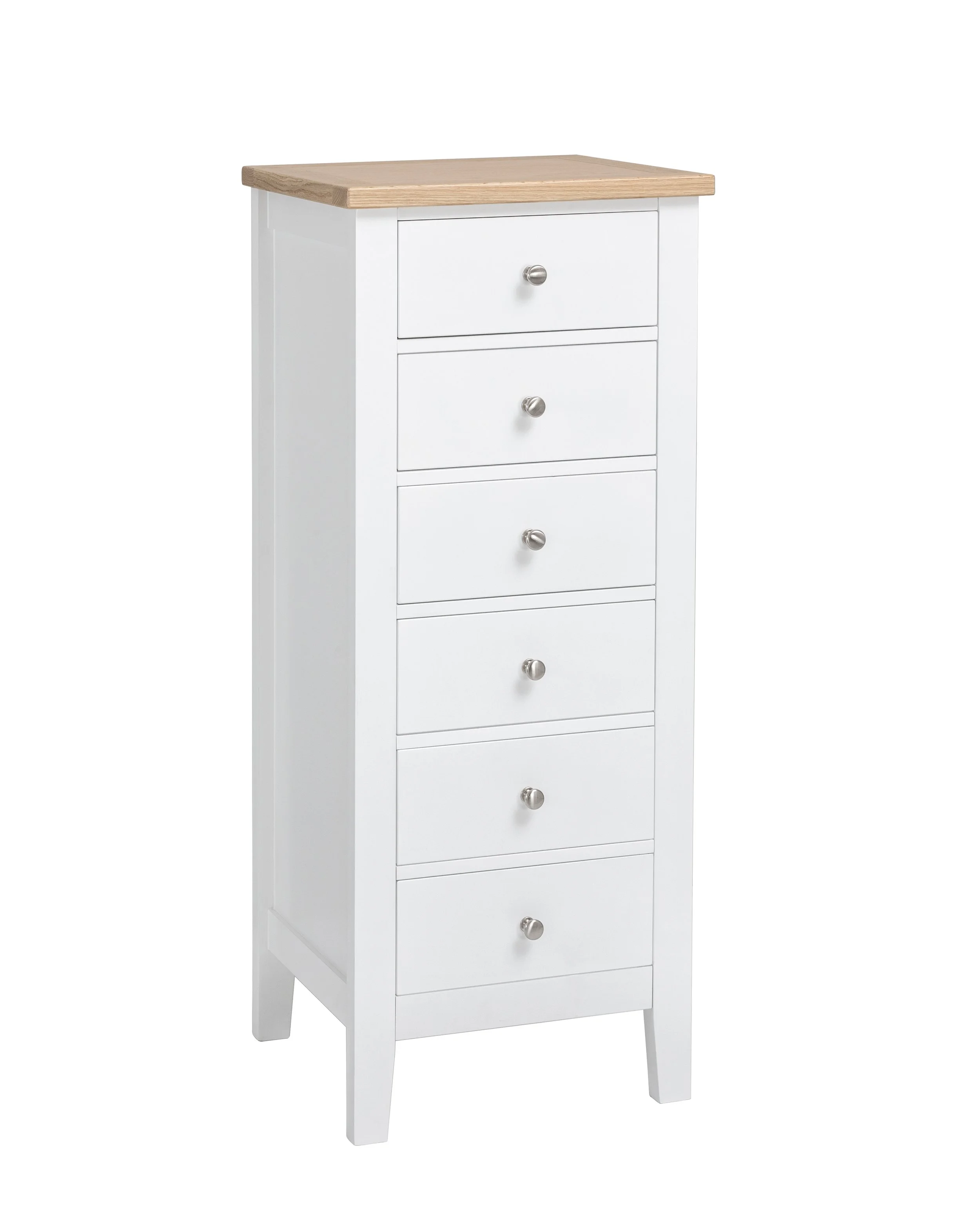 Grey Chest of Drawers 6 Drawer with Pine Legs — Warehouse