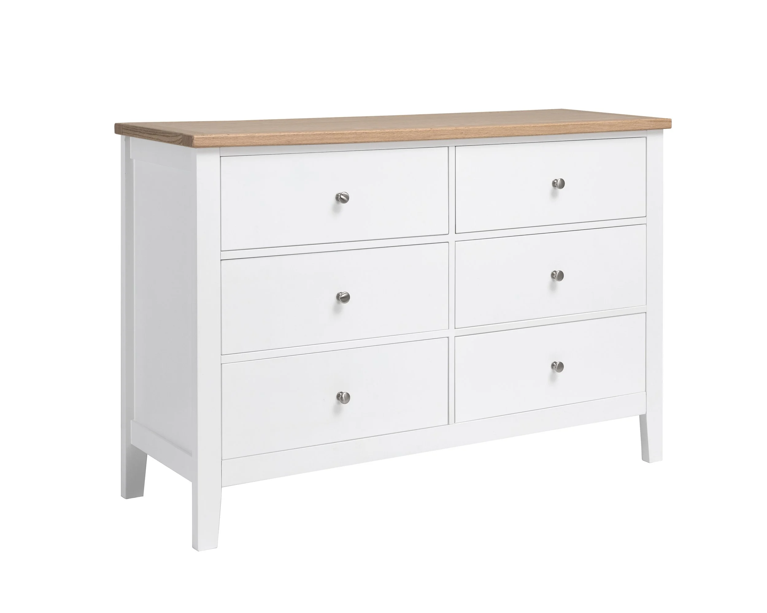 Chest of Drawers 2+3 Drawer in White — Furniture Warehouse
