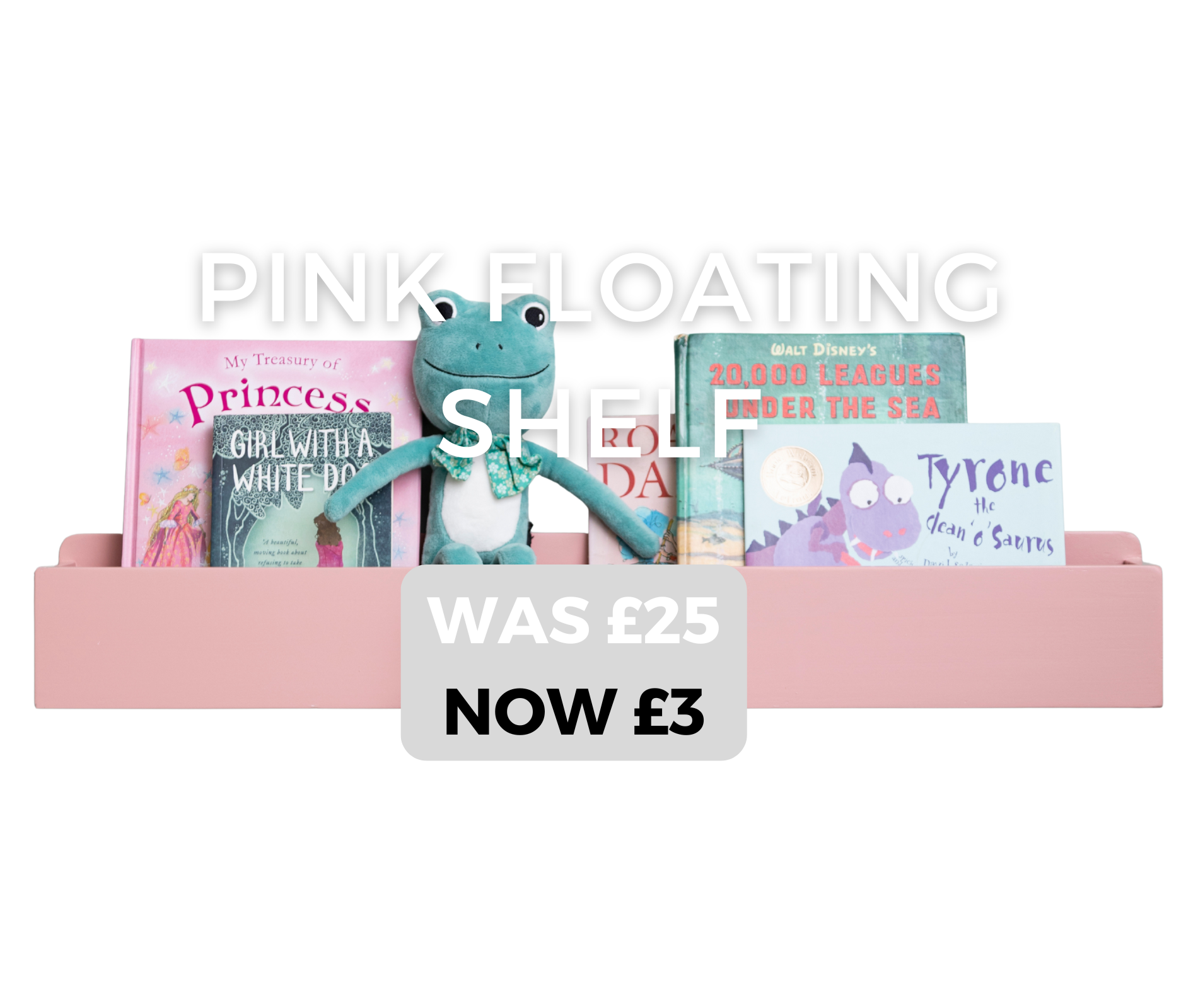 Pink Floating Storage Shelf