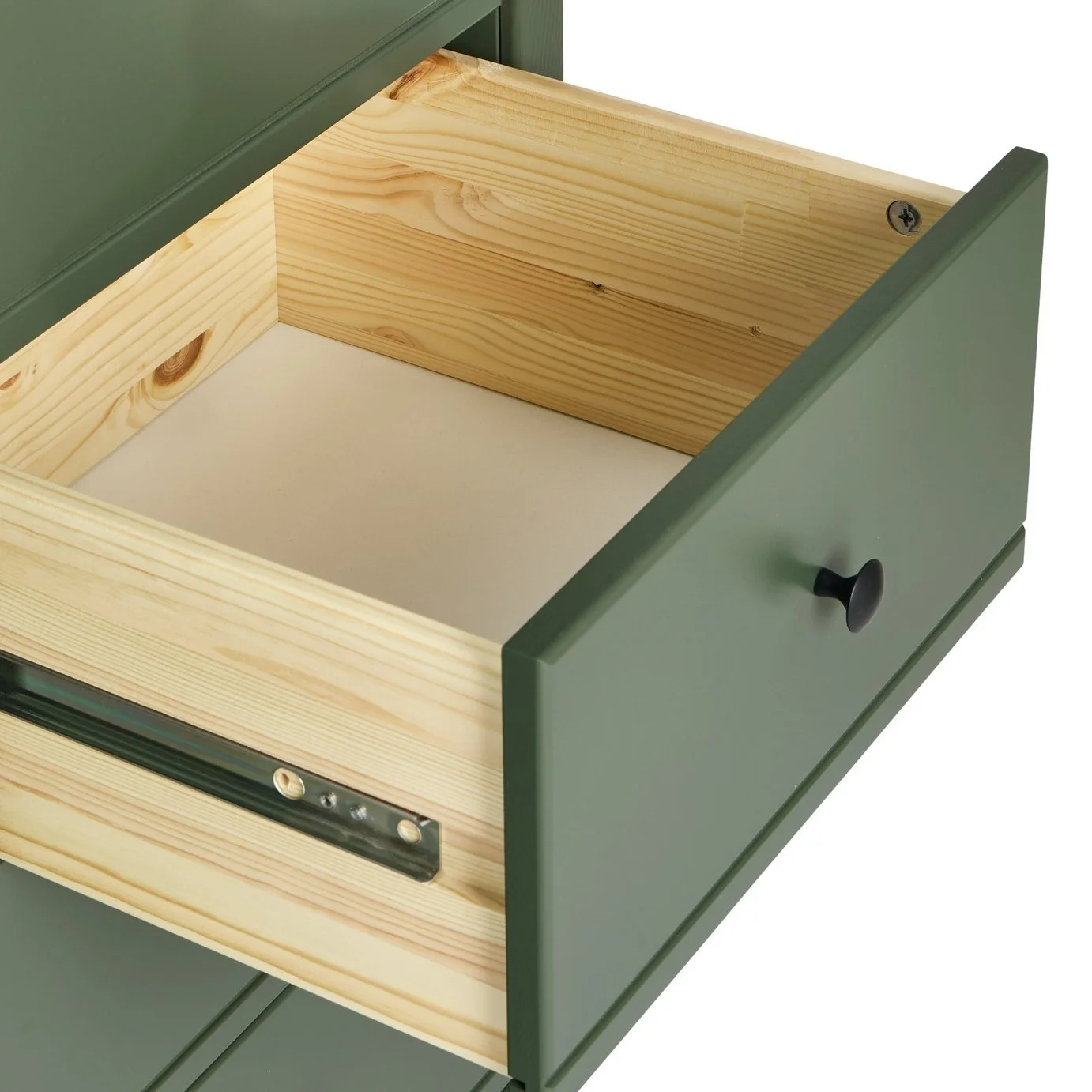 Habitat Brooklyn 1 Door 5 Drawer Short Wardrobe - Sage Green 17271911_4.jpg