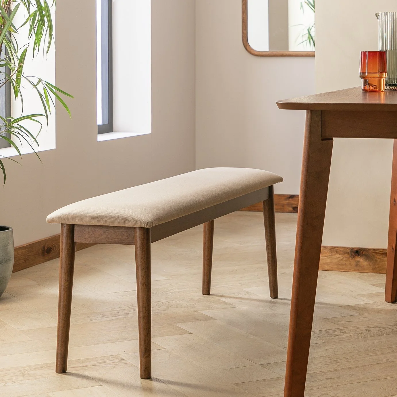 Habitat Skandi Wooden Dining Bench - Walnut 14664428.jpg