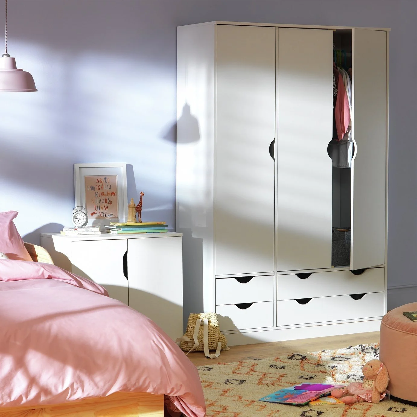 Habitat Kids Pagnell 3 Door 4 Drawer Wardrobe - White 16058788.jpg