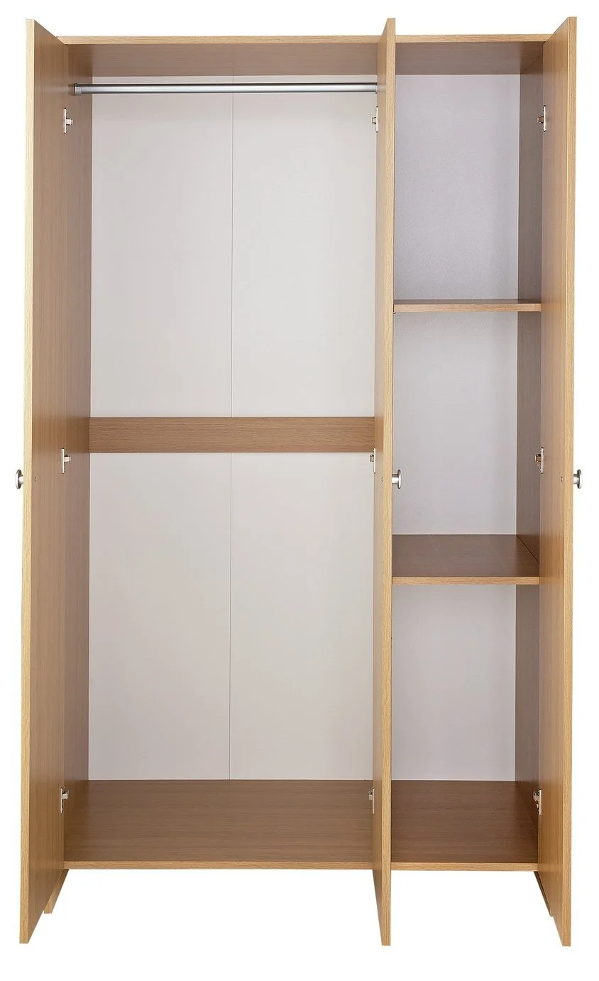 Argos Home Seville 3 Door Wardrobe - Oak Effect 19402465_3.jpg