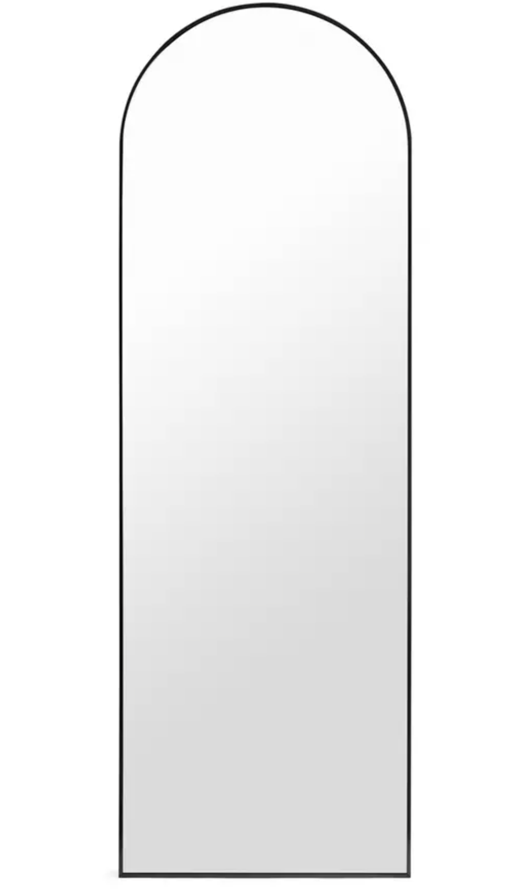 Black Full Length Arch Wall Mirror - 150x50cm