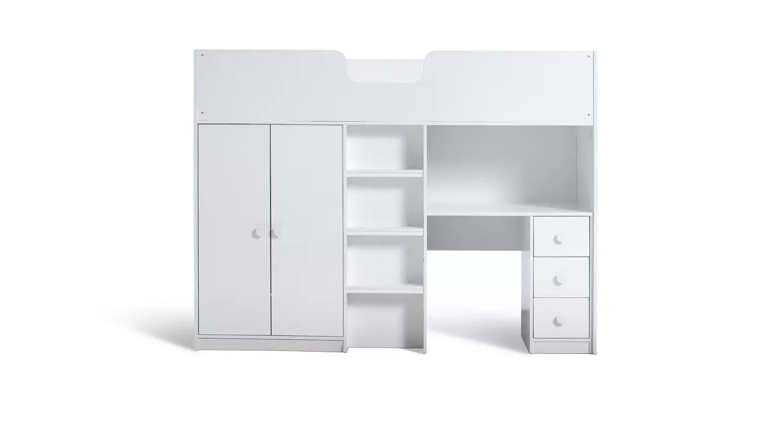 Shorty Highsleeper Bed Frame - White