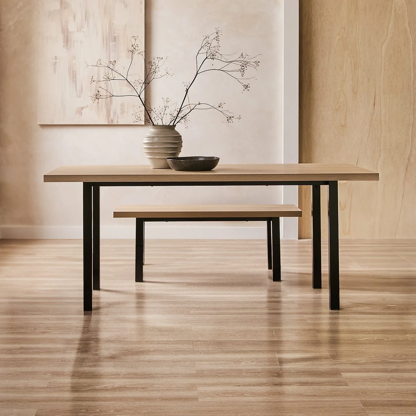 Habitat Zayn Wood Effect Dining Table - Birch 14337511.jpg