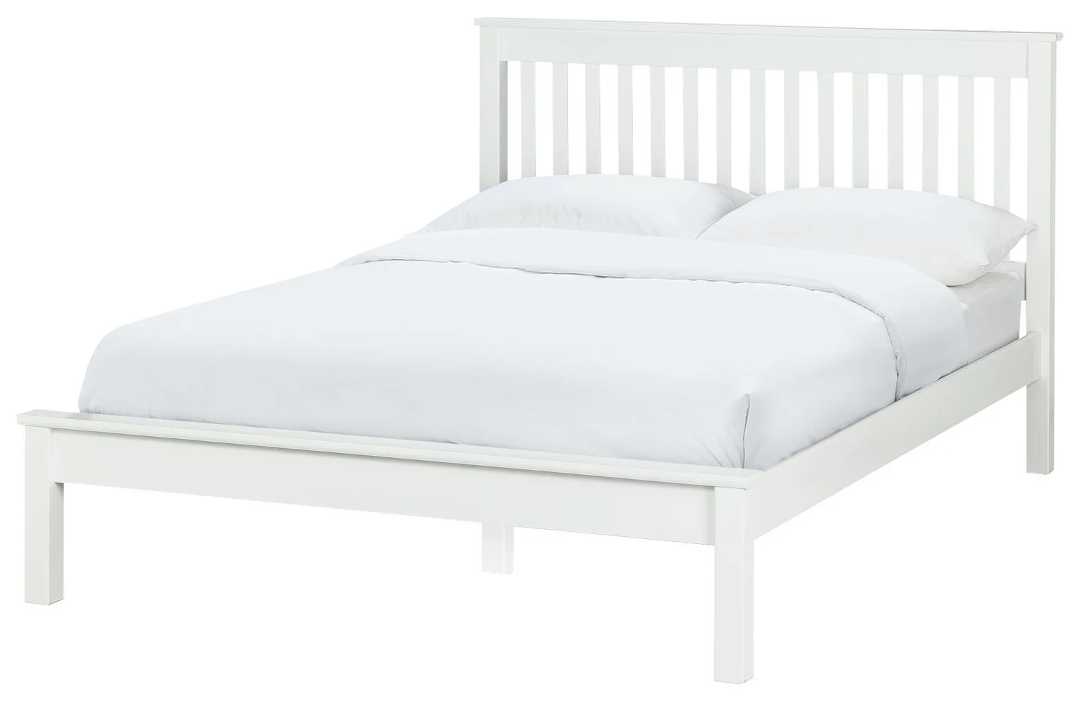 Argos Home Aspley Double Wooden Bed Frame - White 14596644_4.jpg
